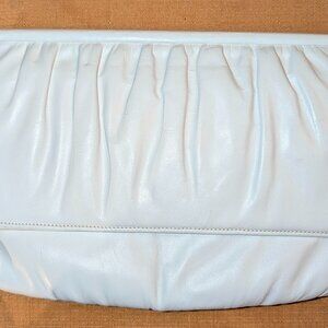 Merdane New York White Leather Clutch